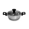 Description: Food Grade Stainless Steel Efficient Heat Conduction Heat Resistant Handles Improved Heat Retention Capability Dishwasher safe Dimension: 18cm x 8cm Casserole With Lid