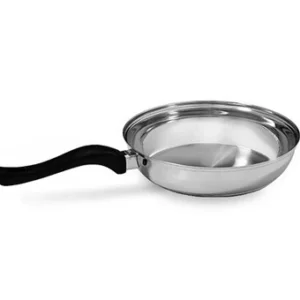 Description: Food Grade Stainless Steel Efficient Heat Conduction Heat Resistant Handles Improved Heat Retention Capability Dishwasher safe Dimension: 24cm x 6cm Frypan
